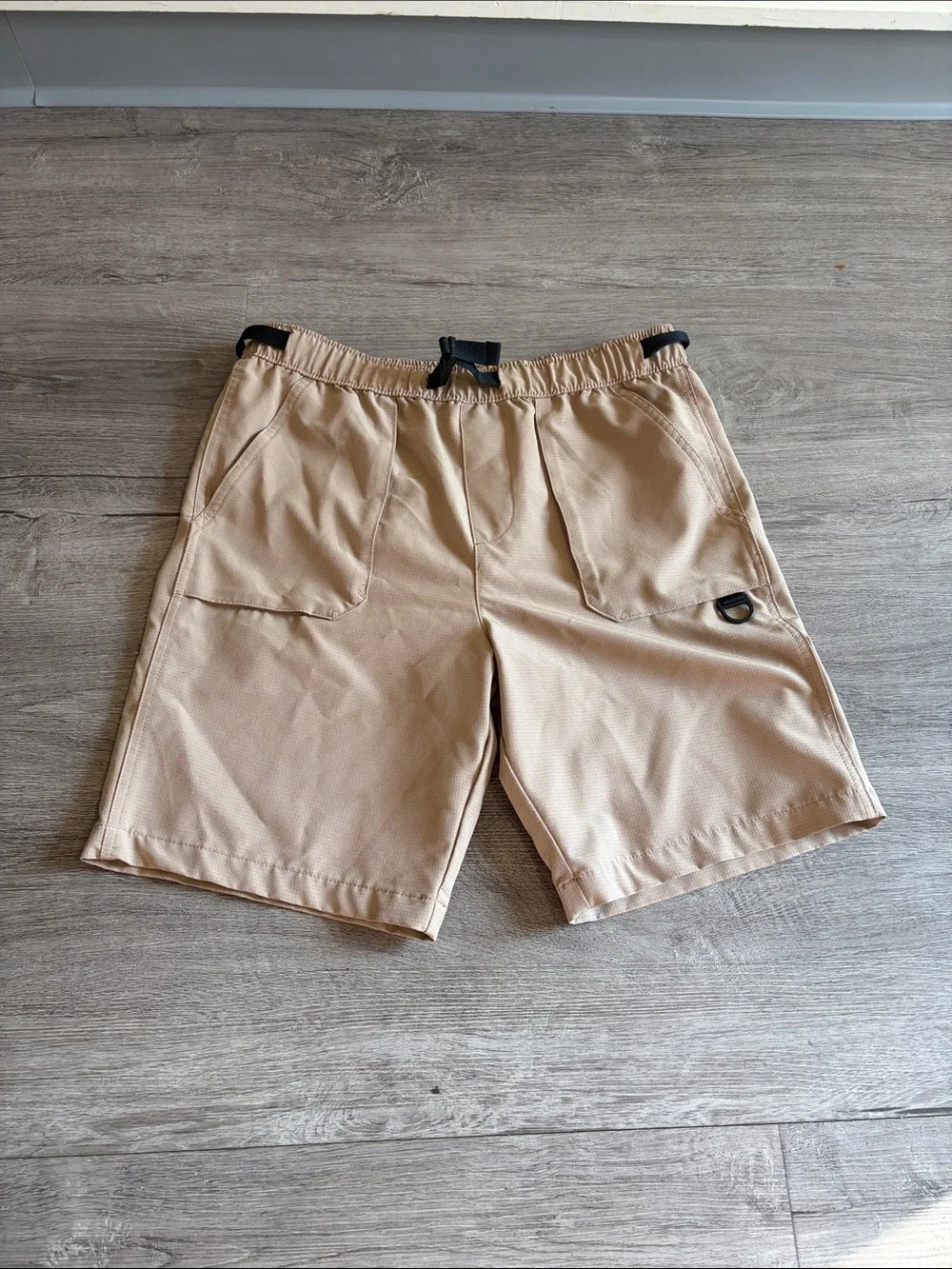wonder nation Tan Cargo Shorts with D-Ring Detail